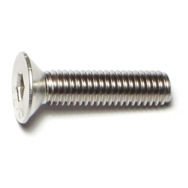 Midwest Fastener M6-1.00 Socket Head Cap Screw, Flat, Plain Stainless Steel, 25 mm Length, 6 PK 77052 - main